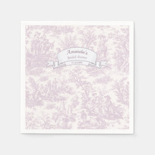 Serviette En Papier Rideau de douche vintage floral lavande de Jouy