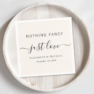 Serviette En Papier Rien de Fantastique Juste de l'Amour Crème Mariage