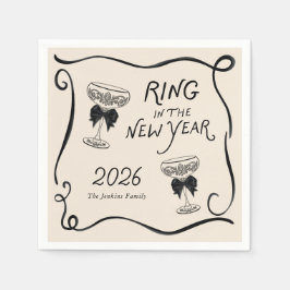 Serviette En Papier Ring in the New Year Paper Napkin