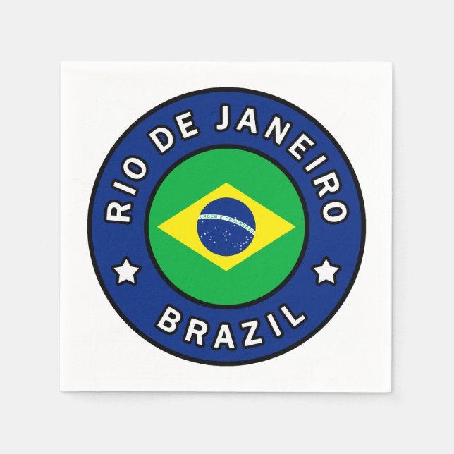 Serviette En Papier Rio de Janeiro Brésil (Devant)