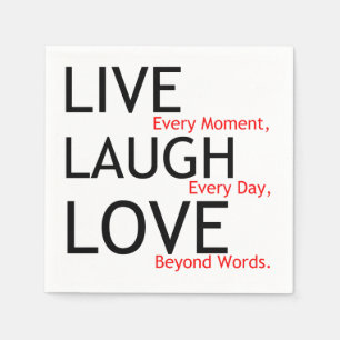 Serviette En Papier rire vivant amour