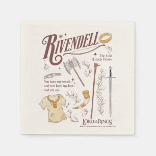 Serviette En Papier RIVENDELL™ Collage graphique aquarelle