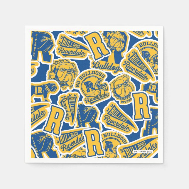 Serviette En Papier Riverdale Football et Cheval Motif (Devant)