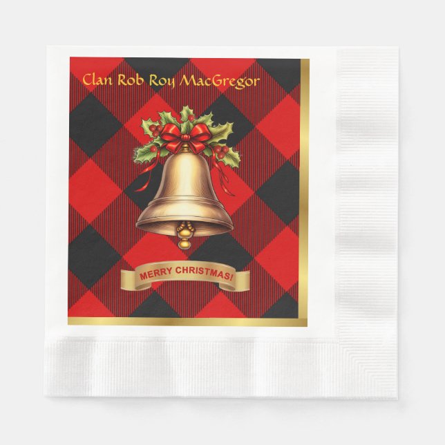 Serviette En Papier Rob Roy MacGregor Noël Tartan personnalisé (Devant)
