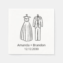 Robe Mariage tirée à la main Tux