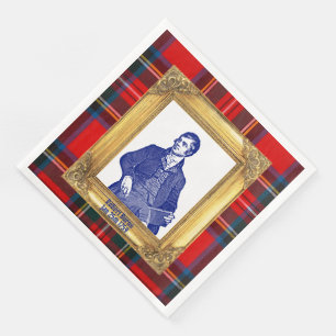 Serviette En Papier Robert Burns Royal Stewart Plaid 25 janvier