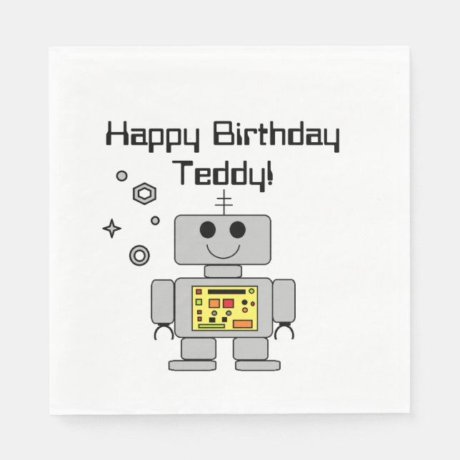 Serviette En Papier "Robot" (Devant)