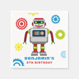 Serviette En Papier Robots Anniversaire de enfant Party Napkins