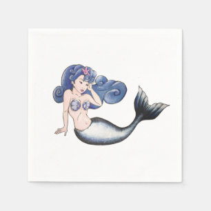 Serviette En Papier Rockabilly Mermaid