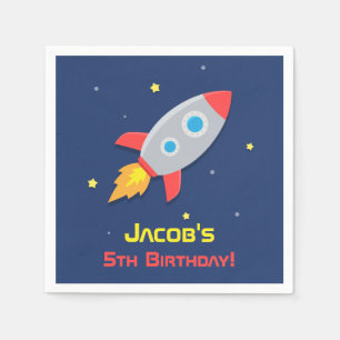 Serviette En Papier Rocket soufflent à la fête d'anniversaire d'espa