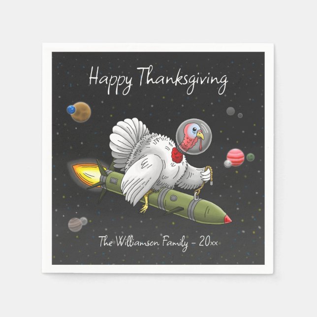 Serviette En Papier Rocket Turquie Thanksgiving (Devant)