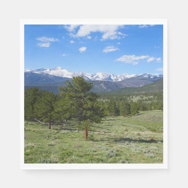 Serviette En Papier Rocky Mountain View Paysage Pittoresque (Devant)