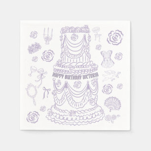 Serviette En Papier Rococo Soft Renaissance Coquette Party