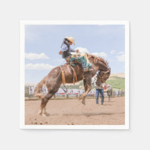 Rodeo cowboy western print serviettes
