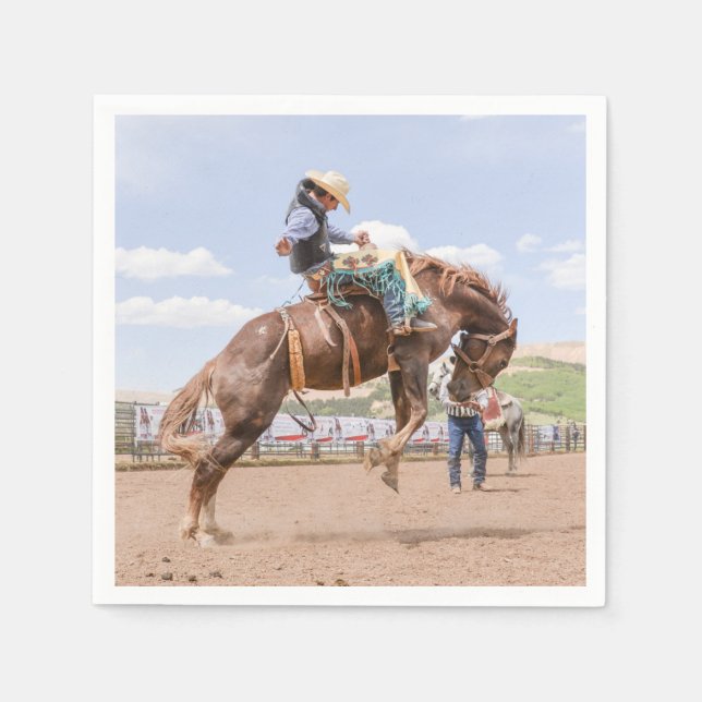 Serviette En Papier Rodeo cowboy western print serviettes (Devant)