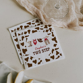 Serviette En Papier Rodéo en deux étapes Western Cowboy 2e anniversair