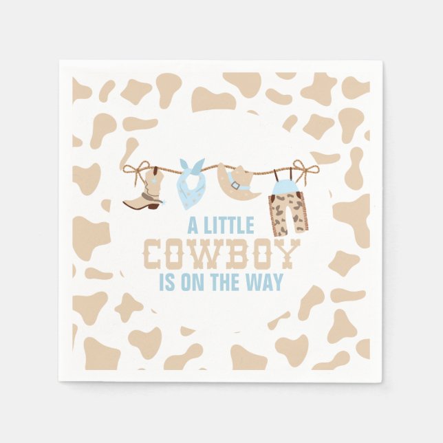 Serviette En Papier Rodeo Western Cowboy Baby shower (Devant)