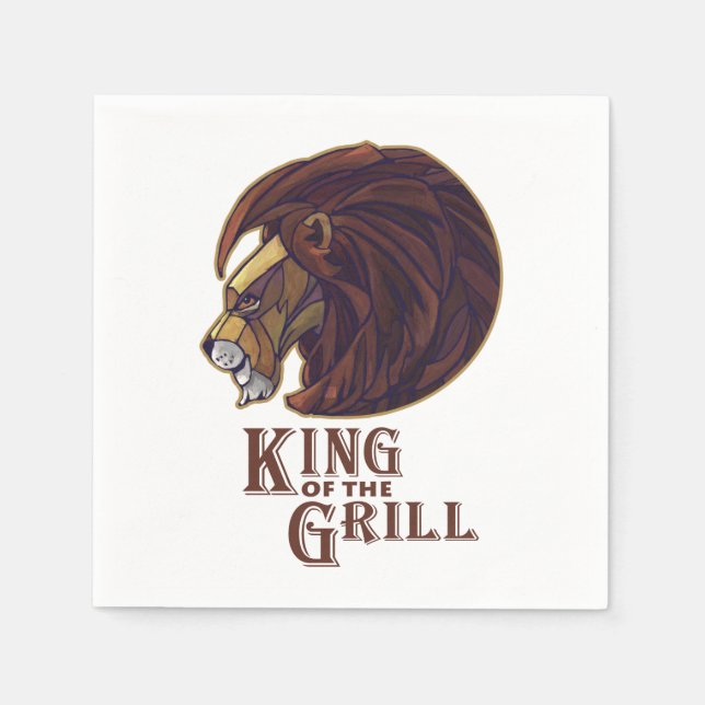 Serviette En Papier Roi du Grill (Devant)