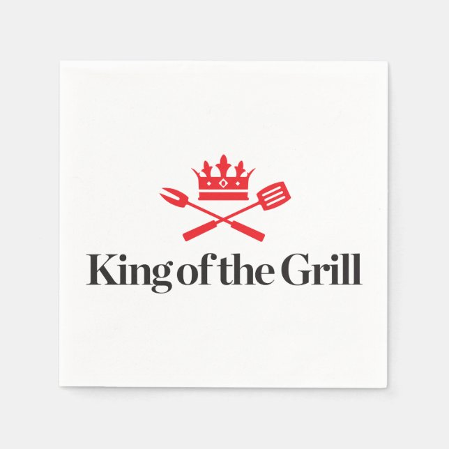 Serviette En Papier Roi du Grill (Devant)