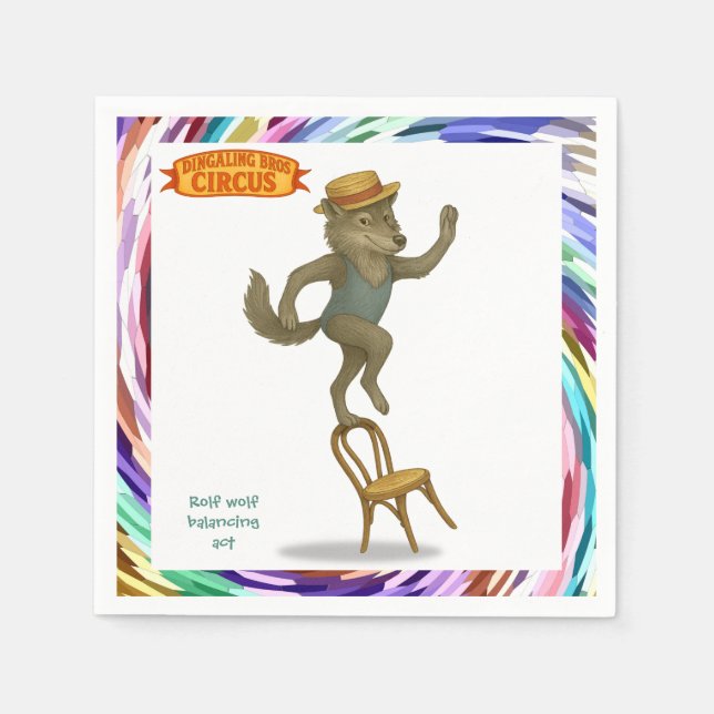 Serviette En Papier Rolf wolf balancing act (Devant)