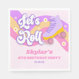 Serviette En Papier Roll Roller Patinage Patinage Anniversaire