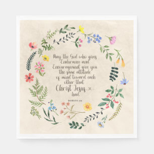 Serviette En Papier Romains 15:5 Bible Verse Papier serviettes