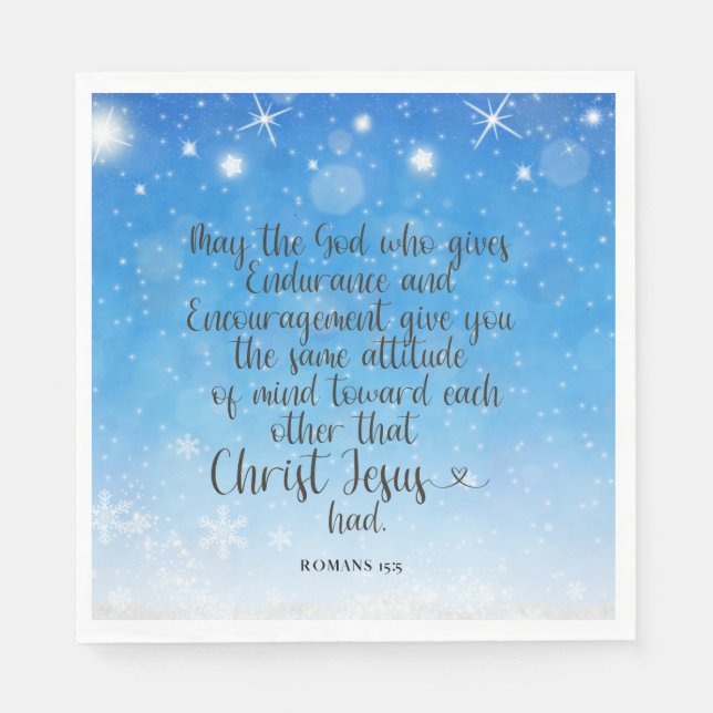 Serviette En Papier Romains 15:5 Bible Verse Papier serviettes (Devant)