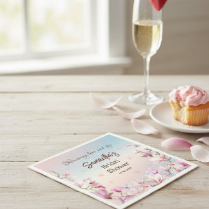 Serviette En Papier Romance en fleurs - Papier Fête des mariées Napkin