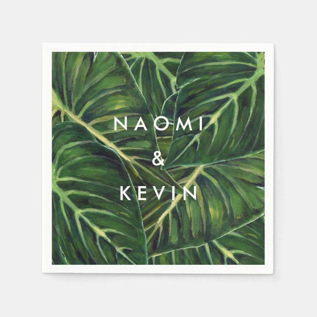 Serviette En Papier Romance tropicale / Napkin (Devant)