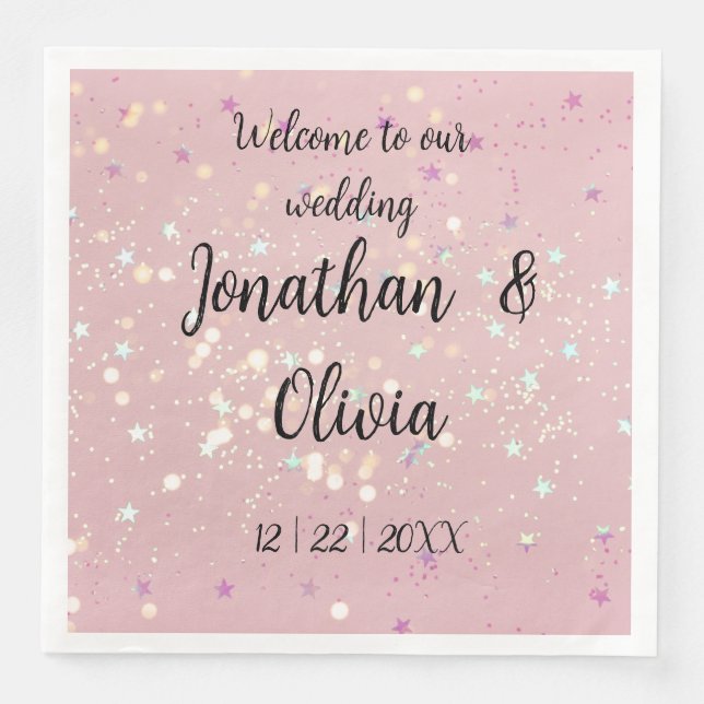 Serviette En Papier Romantic wedding flowers blooming garden (Devant)