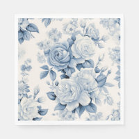 Romantique Chic Antique Dusty Blue Roses