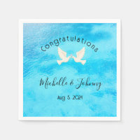 Romantique - deux colombes avec coeur rose sur ble