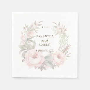 Serviette En Papier Romantique Dusty rose défraîchi Rose