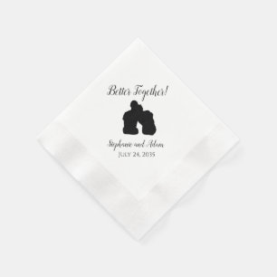 Serviette En Papier Romantique Mieux Ensemble Mariage Napkins