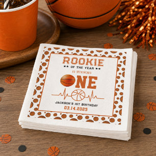 Serviette En Papier Rookie de l'année 1er anniversaire Basketball