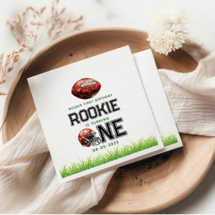 Serviette En Papier Rookie de l'année 1er anniversaire de football gar