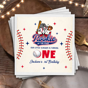 Serviette En Papier Rookie de l'année Anniversaire de baseball serviet