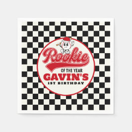 Serviette En Papier Rookie De L'Année Baseball Personnalisé Anniversai