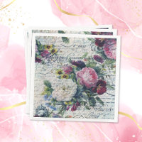 Rose anglais Florals Écritures éphémères Découpage