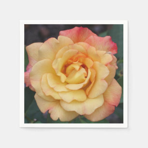 Serviette En Papier Rose Beautiful Pink and Yellow Floral