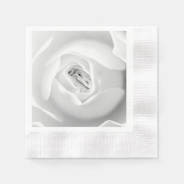 Serviette En Papier Rose blanche | Design floral élégant