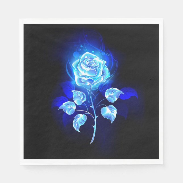 Serviette En Papier Rose bleu brûlant (Devant)