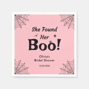 Serviette En Papier Rose Elle A Trouvé Sa Fête des mariées Boo Hallowe