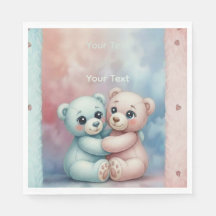 Rose et Bleu Pastel Doux