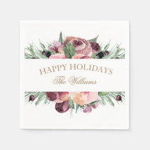 rose et prune moderne vacances heureux monogramme