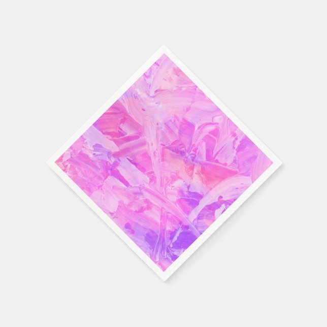 Serviette En Papier rose et violet (Coin)