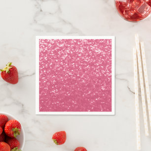 Serviette En Papier Rose faux étincelles scintillement rose clair