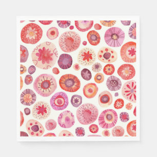 Serviette En Papier Rose floral Abstrait