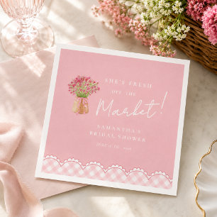 Serviette En Papier Rose frais du marché arche Baby shower