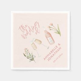 Serviette En Papier Rose girly délicate belle fleur sauvage moderne